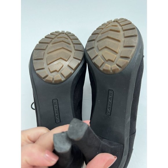 Tahari Black Leather Oxford Stiletto Heels Temple US Size 8.5 Menswear C… - Picture 6 of 7